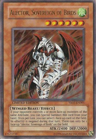 Alector, Sovereign of Birds, Yu-Gi-Oh! R Volume 5 promotional card · YR05-EN001