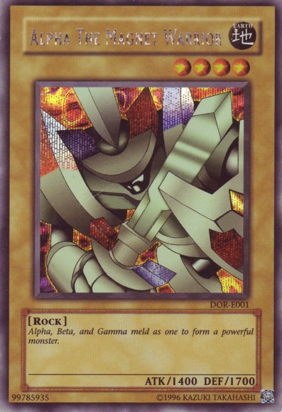 Alpha The Magnet Warrior, Yu-Gi-Oh! The Duelists of the Roses promotional cards · DOR-E001