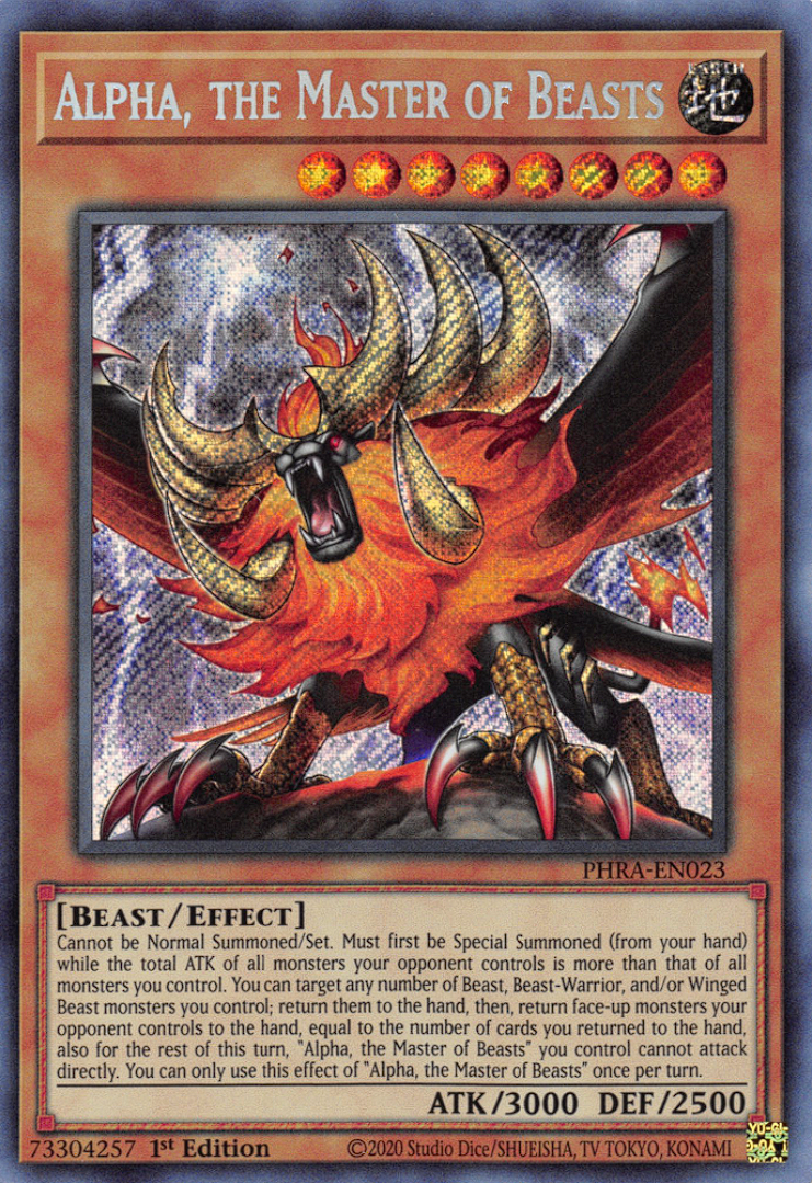 Alpha, the Master of Beasts, Phantom Rage Premiere! promotional card · PHRA-EN023