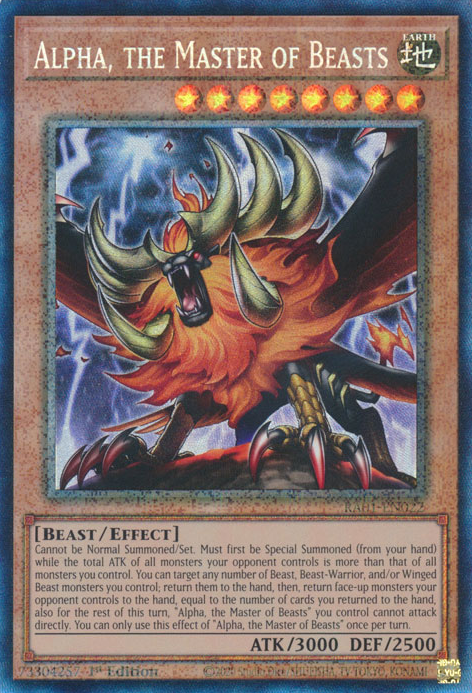 Alpha, the Master of Beasts, 25th Anniversary Rarity Collection · RA01-EN022