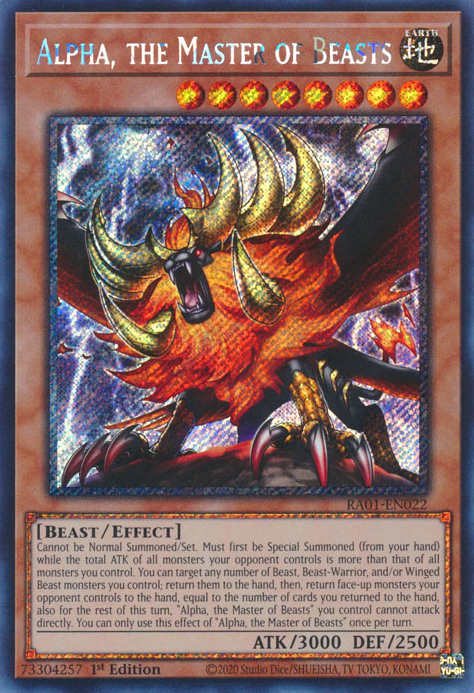 Alpha, the Master of Beasts, 25th Anniversary Rarity Collection · RA01-EN022