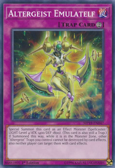 Altergeist Emulatelf, 2019 Gold Sarcophagus Tin Mega Pack · MP19-EN047