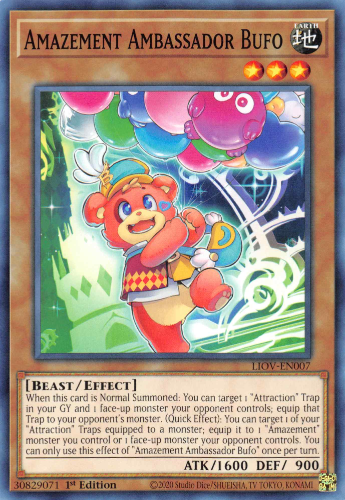 Amazement Ambassador Bufo, Lightning Overdrive Premiere! promotional card · LIOV-EN007