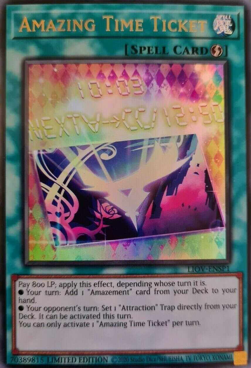 Amazing Time Ticket, Lightning Overdrive Premiere! promotional card · LIOV-ENSP1
