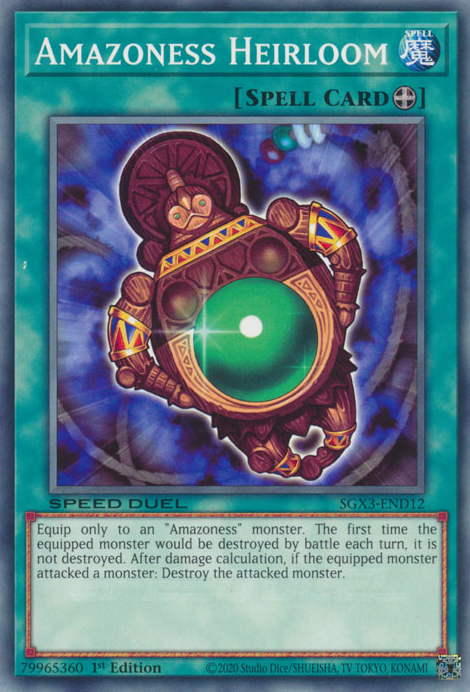 Amazoness Heirloom, Speed Duel GX: Duelists of Shadows · SGX3-END12