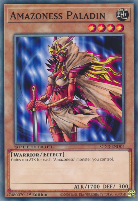 Amazoness Paladin, Speed Duel GX: Duelists of Shadows · SGX3-END04