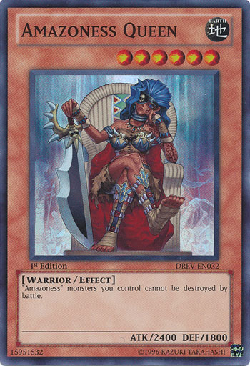 Amazoness Queen, Duelist Revolution Sneak Peek Participation Card · DREV-EN032
