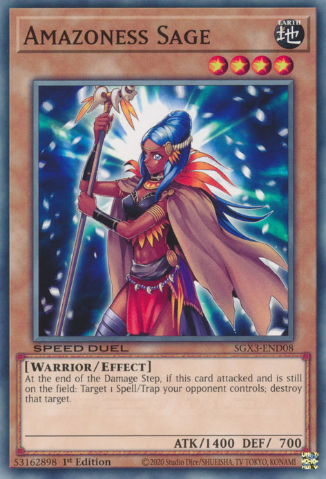 Amazoness Sage, Speed Duel GX: Duelists of Shadows · SGX3-END08