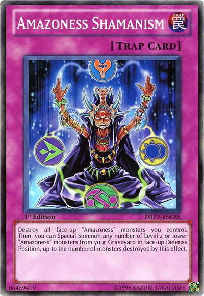 Amazoness Shamanism, Duelist Revolution Sneak Peek Participation Card · DREV-EN088