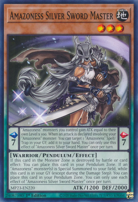 Amazoness Silver Sword Master, 25th Anniversary Tin: Dueling Heroes Mega Pack · MP23-EN220