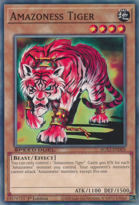 Amazoness Tiger, Speed Duel GX: Duelists of Shadows · SGX3-END03