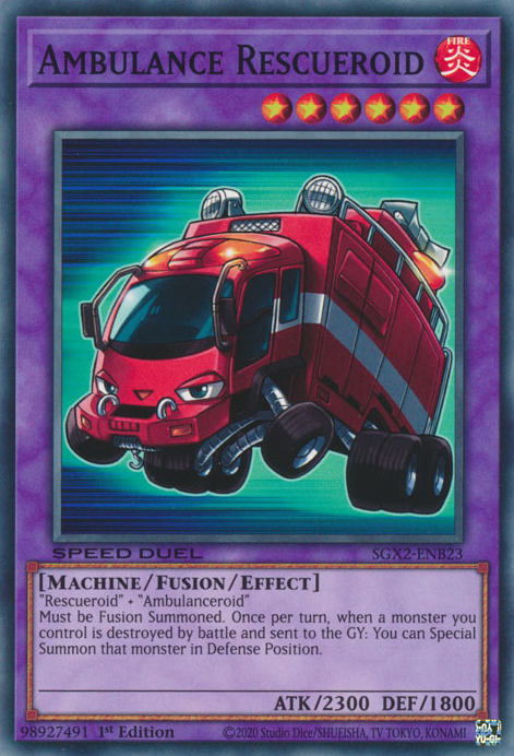 Ambulance Rescueroid, Speed Duel GX: Midterm Paradox · SGX2-ENB23