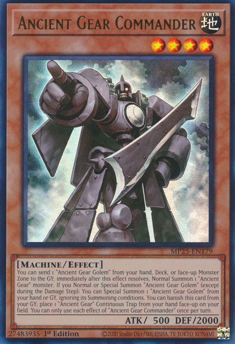 Ancient Gear Commander, 2025 Mega-Pack Tin · MP25-EN179