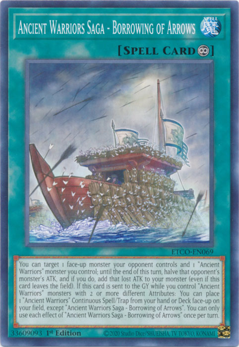 Ancient Warriors Saga - Borrowing of Arrows, Eternity Code Premiere! promotional card · ETCO-EN069