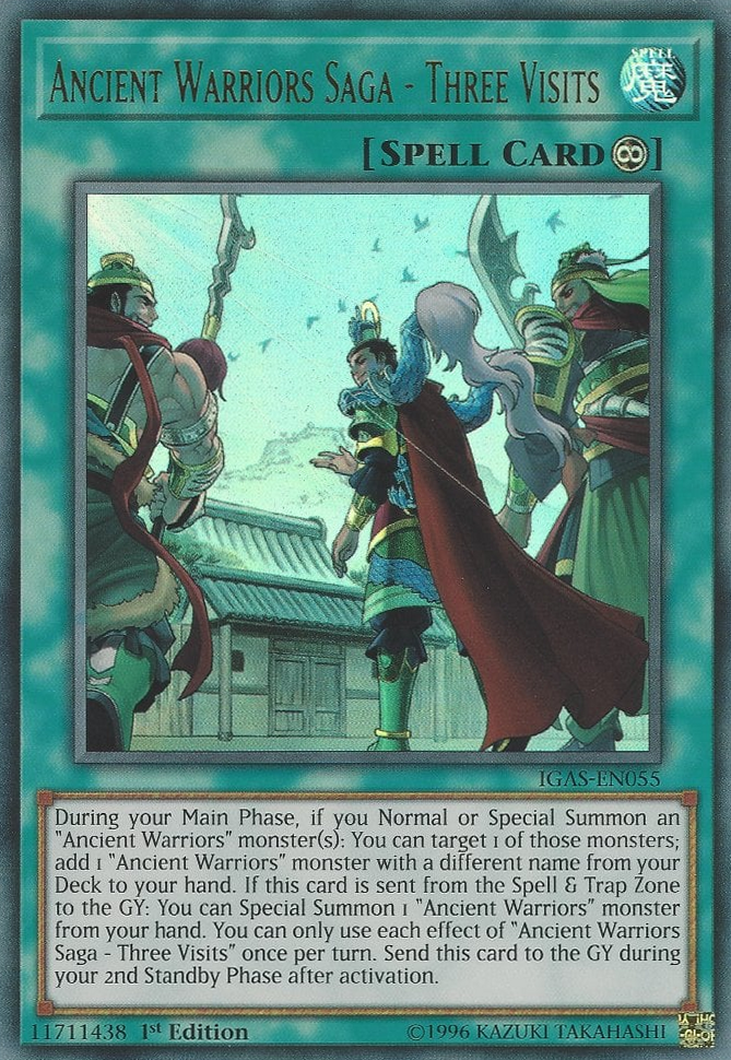 Ancient Warriors Saga - Three Visits, Ignition Assault Sneak Peek Participation Card · IGAS-EN055