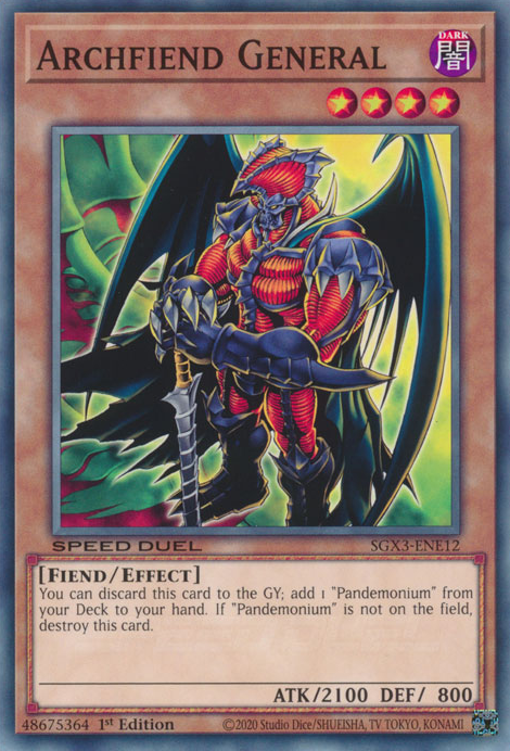 Archfiend General, Speed Duel GX: Duelists of Shadows · SGX3-ENE12