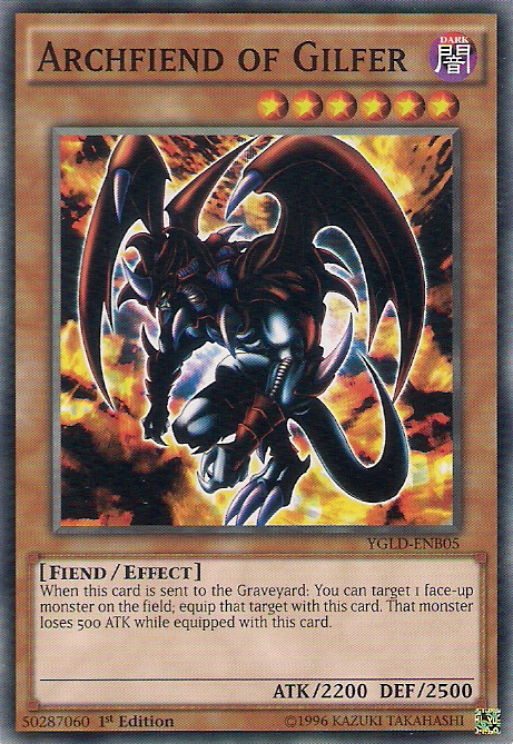 Archfiend of Gilfer, Yugi's Legendary Decks · YGLD-ENB05