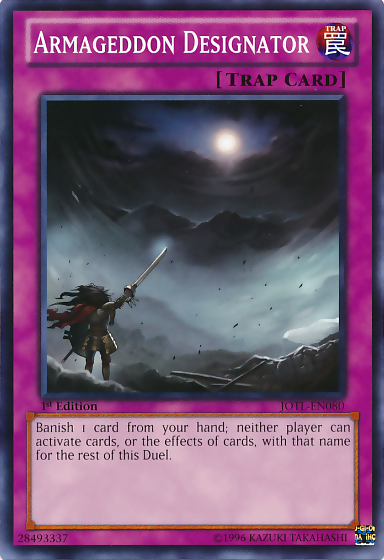 Armageddon Designator, Judgment of the Light Sneak Peek Participation Card · JOTL-EN080