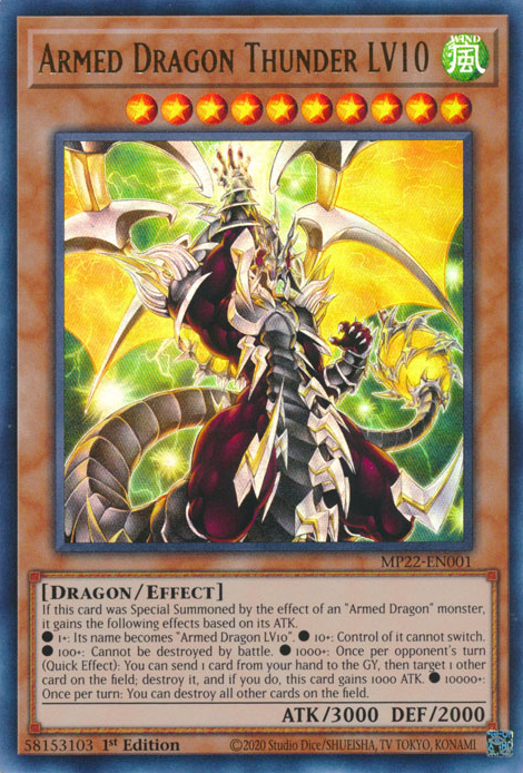 Armed Dragon Thunder LV10, 2022 Tin of the Pharaoh's Gods · MP22-EN001