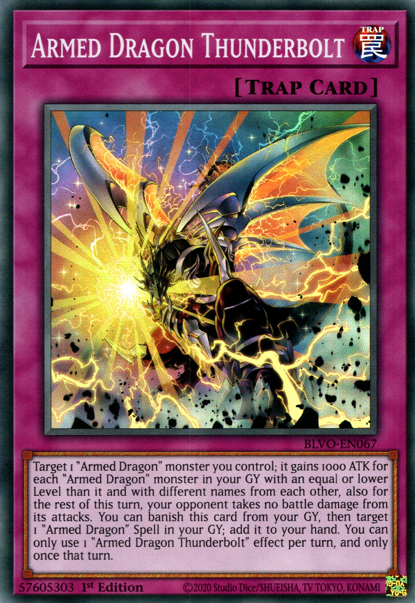 Armed Dragon Thunderbolt, Blazing Vortex Premiere! promotional card · BLVO-EN067