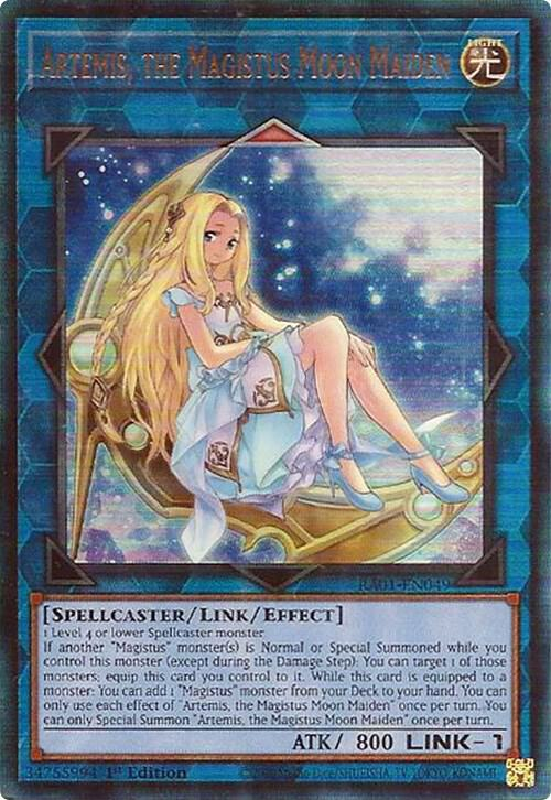 Artemis, the Magistus Moon Maiden, 25th Anniversary Rarity Collection · RA01-EN049