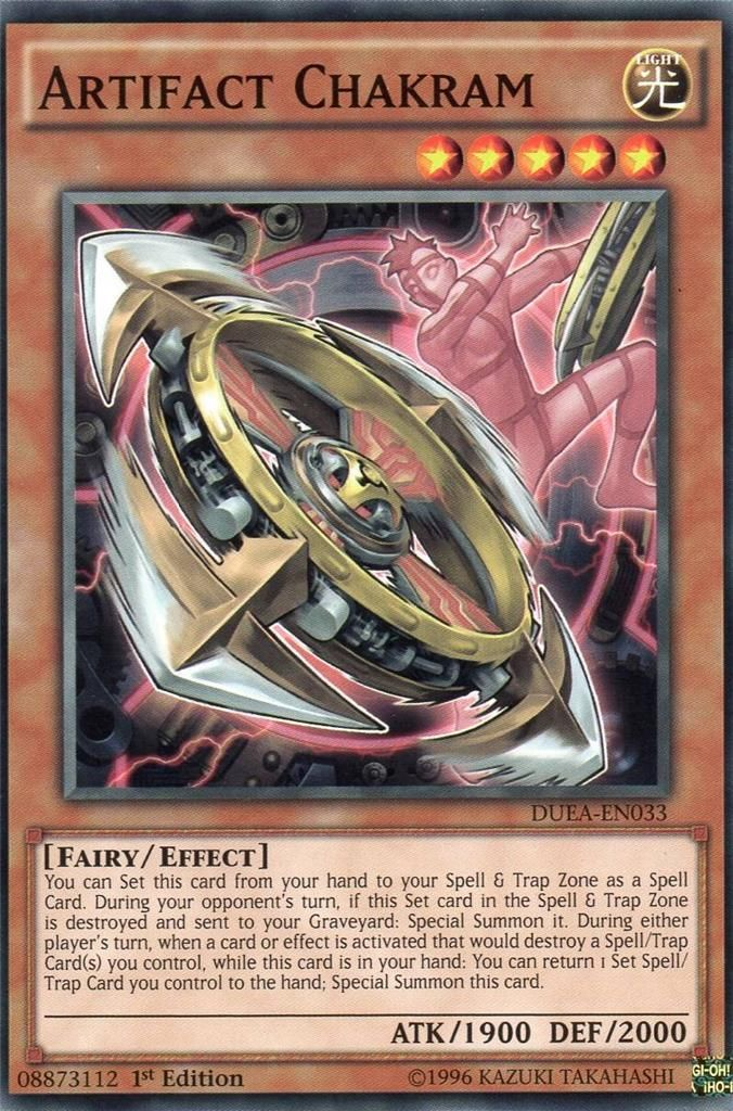 Artifact Chakram, Duelist Alliance Sneak Peek Participation Card · DUEA-EN033