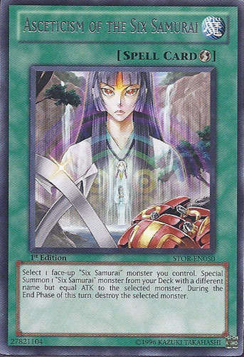 Asceticism of the Six Samurai, Storm of Ragnarok Sneak Peek Participation Card · STOR-EN050