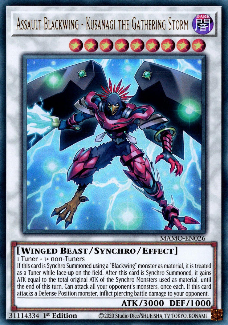 Assault Blackwing - Kusanagi the Gathering Storm, Magnificent Monsters · MAMO-EN026
