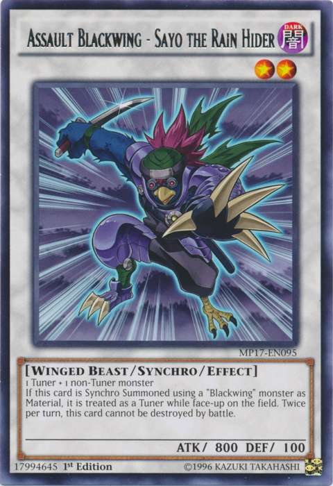 Assault Blackwing - Sayo the Rain Hider, 2017 Mega-Tin Mega Pack · MP17-EN095