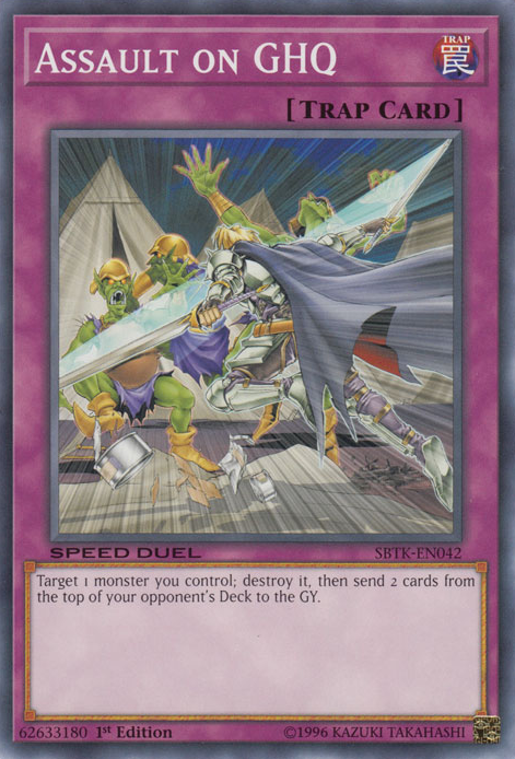 Assault on GHQ, Speed Duel: Trials of the Kingdom Sneak Peek participation cards · SBTK-EN042
