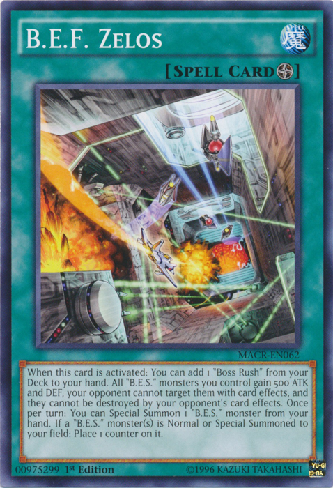 B.E.F. Zelos, Maximum Crisis Sneak Peek Participation Card · MACR-EN062