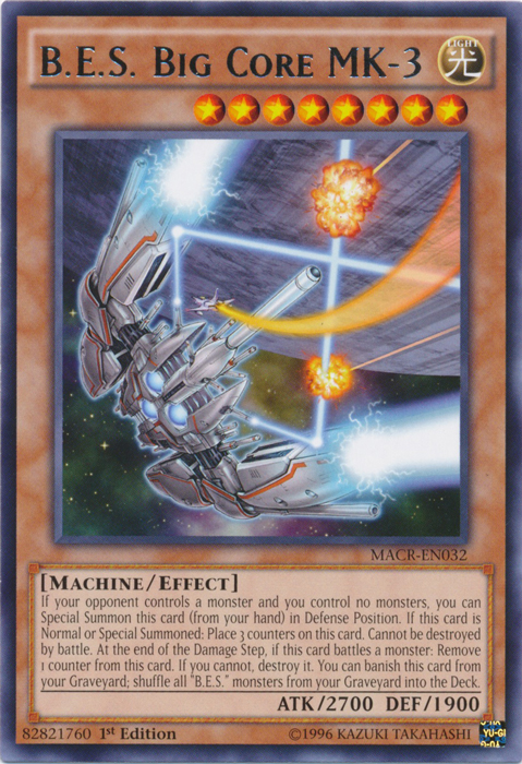 B.E.S. Big Core MK-3, Maximum Crisis Sneak Peek Participation Card · MACR-EN032