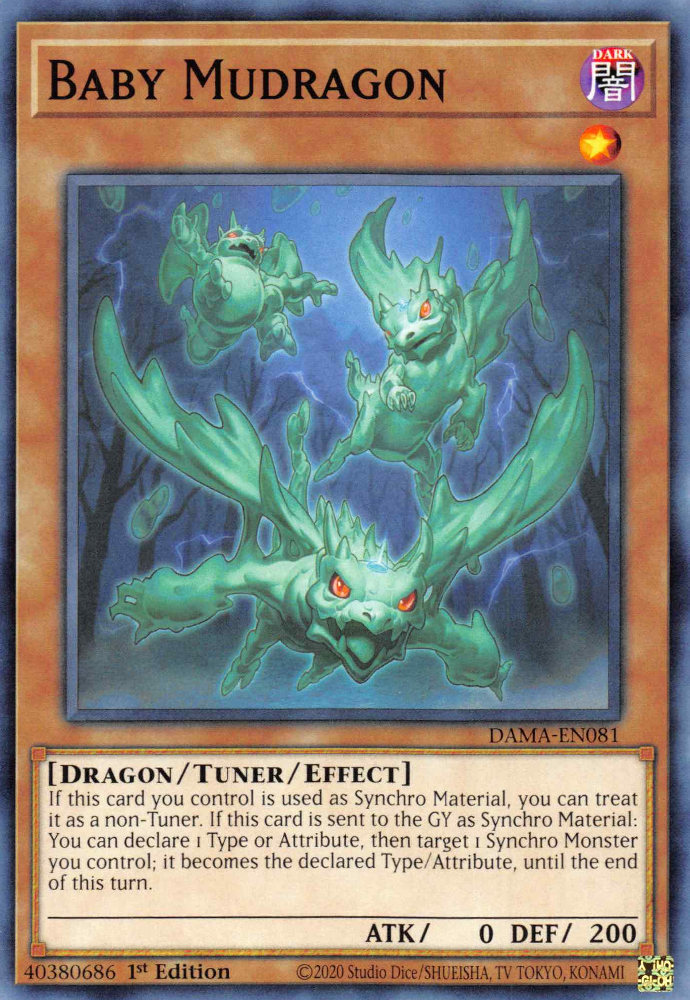 Baby Mudragon, Dawn of Majesty Premiere! promotional card · DAMA-EN081