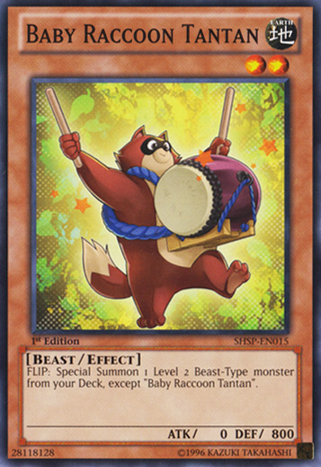 Baby Raccoon Tantan, Shadow Specters Sneak Peek Participation Card · SHSP-EN015