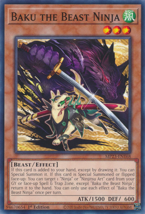 Baku the Beast Ninja, 25th Anniversary Tin: Dueling Heroes Mega Pack · MP23-EN168