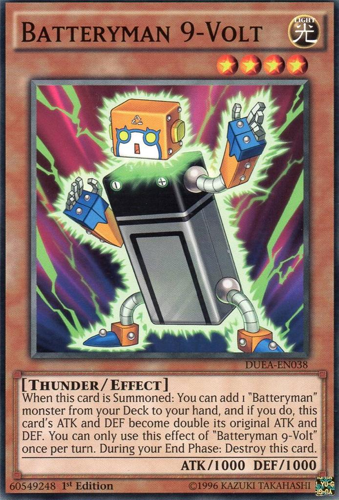 Batteryman 9-Volt, Duelist Alliance Sneak Peek Participation Card · DUEA-EN038