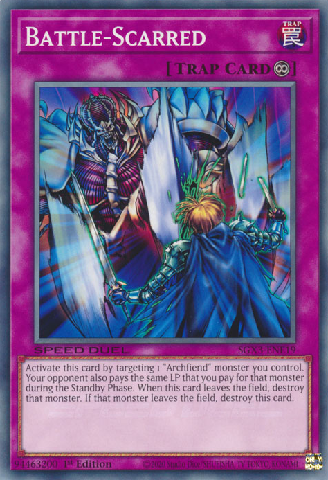 Battle-Scarred, Speed Duel GX: Duelists of Shadows · SGX3-ENE19