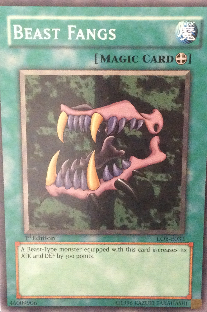 Beast Fangs, Legend of Blue Eyes White Dragon · LOB-E032
