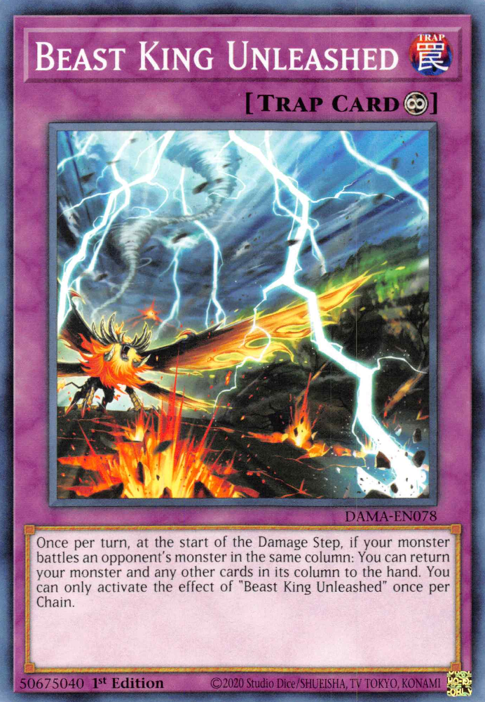 Beast King Unleashed, Dawn of Majesty Premiere! promotional card · DAMA-EN078
