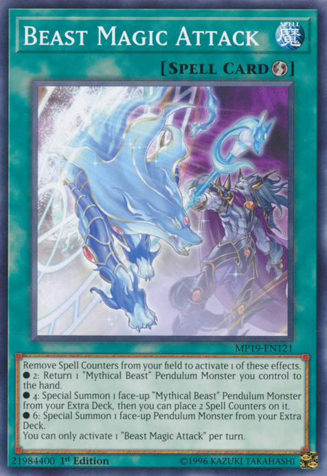 Beast Magic Attack, 2019 Gold Sarcophagus Tin Mega Pack · MP19-EN121