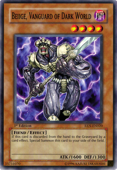Beiige, Vanguard of Dark World, Elemental Energy · EEN-EN020