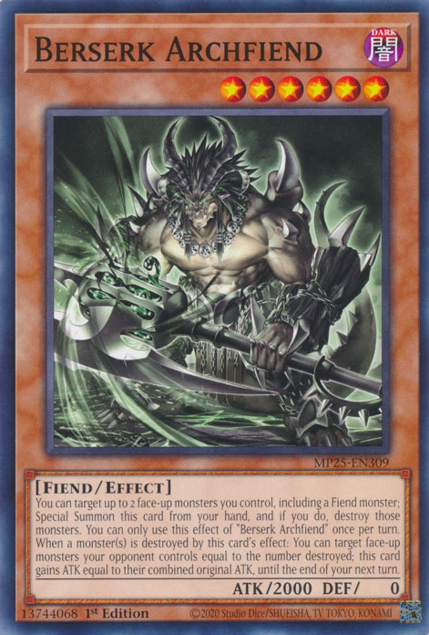 Berserk Archfiend, 2025 Mega-Pack Tin · MP25-EN309