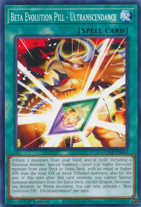 Beta Evolution Pill - Ultranscendance, Duelist Nexus · DUNE-EN063