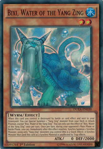 Bixi, Water of the Yang Zing, Duelist Alliance Sneak Peek Participation Card · DUEA-EN030