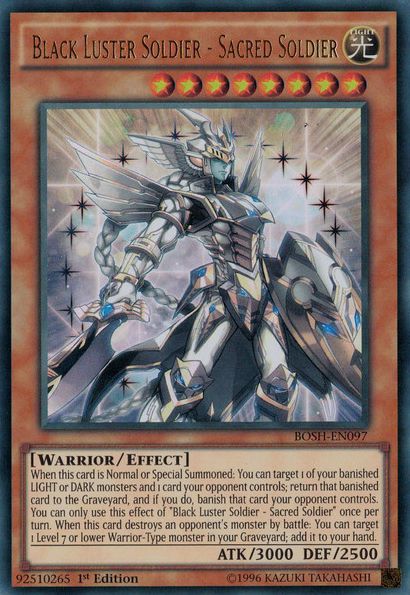Black Luster Soldier - Sacred Soldier, Breakers of Shadow Sneak Peek Participation Card · BOSH-EN097