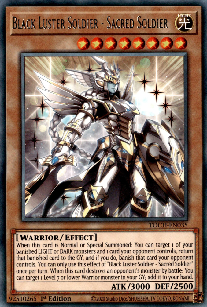 Black Luster Soldier - Sacred Soldier, Toon Chaos · TOCH-EN035