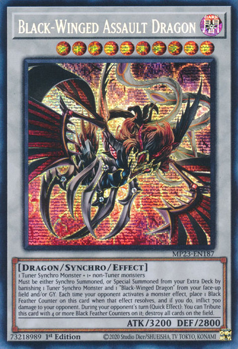 Black-Winged Assault Dragon, 25th Anniversary Tin: Dueling Heroes Mega Pack · MP23-EN187