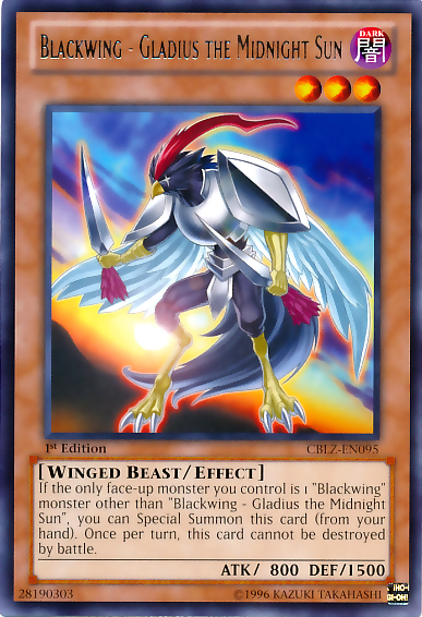 Blackwing - Gladius the Midnight Sun, Cosmo Blazer Sneak Peek Participation Card · CBLZ-EN095