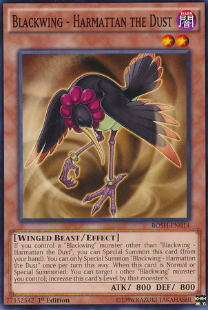 Blackwing - Harmattan the Dust, Breakers of Shadow Sneak Peek Participation Card · BOSH-EN014