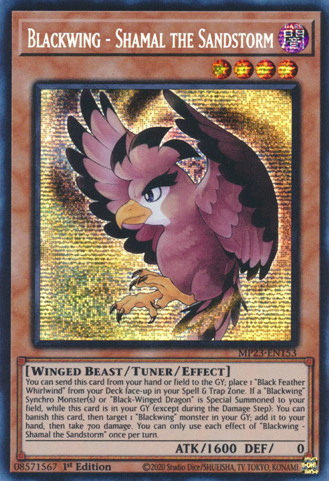 Blackwing - Shamal the Sandstorm, 25th Anniversary Tin: Dueling Heroes Mega Pack · MP23-EN153